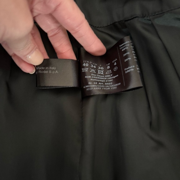 Elegant Cinzia Rocca Charcoal Grey Long Dress Coat, Overcoat Size 4 - Picture 14 of 15